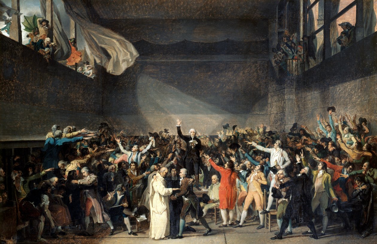Tennisbanans ed, 20 juni 1789 av Jacques Louis David