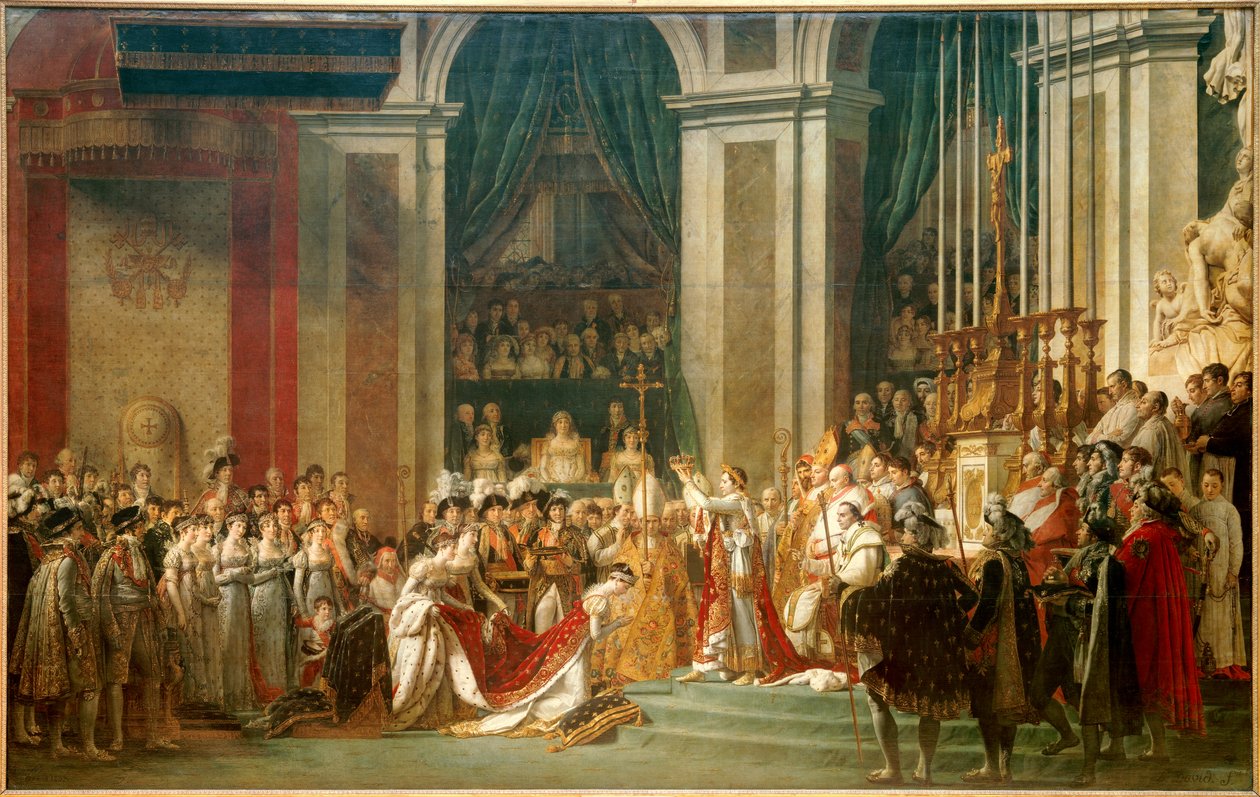 Invigningen av kejsar Napoleon I och kröning av kejsarinnan Josephine av Jacques Louis David