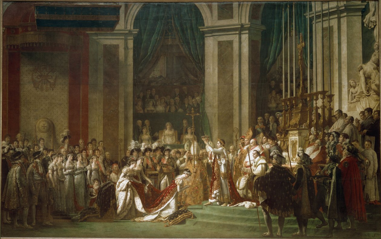 Invigning av kejsar Napoleon I och kröning av kejsarinnan Josephine av Jacques Louis David