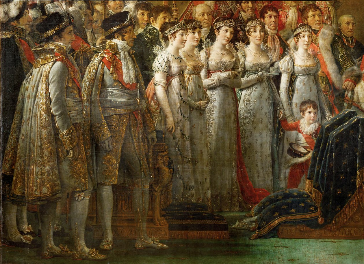 Kröningen av kejsar Napoleon I Bonaparte... av Jacques Louis David