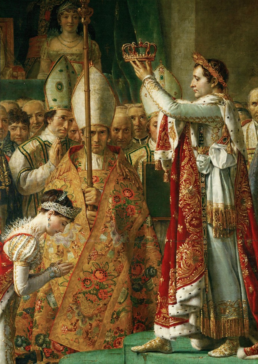 Kröningen av kejsar Napoleon I Bonaparte... av Jacques Louis David