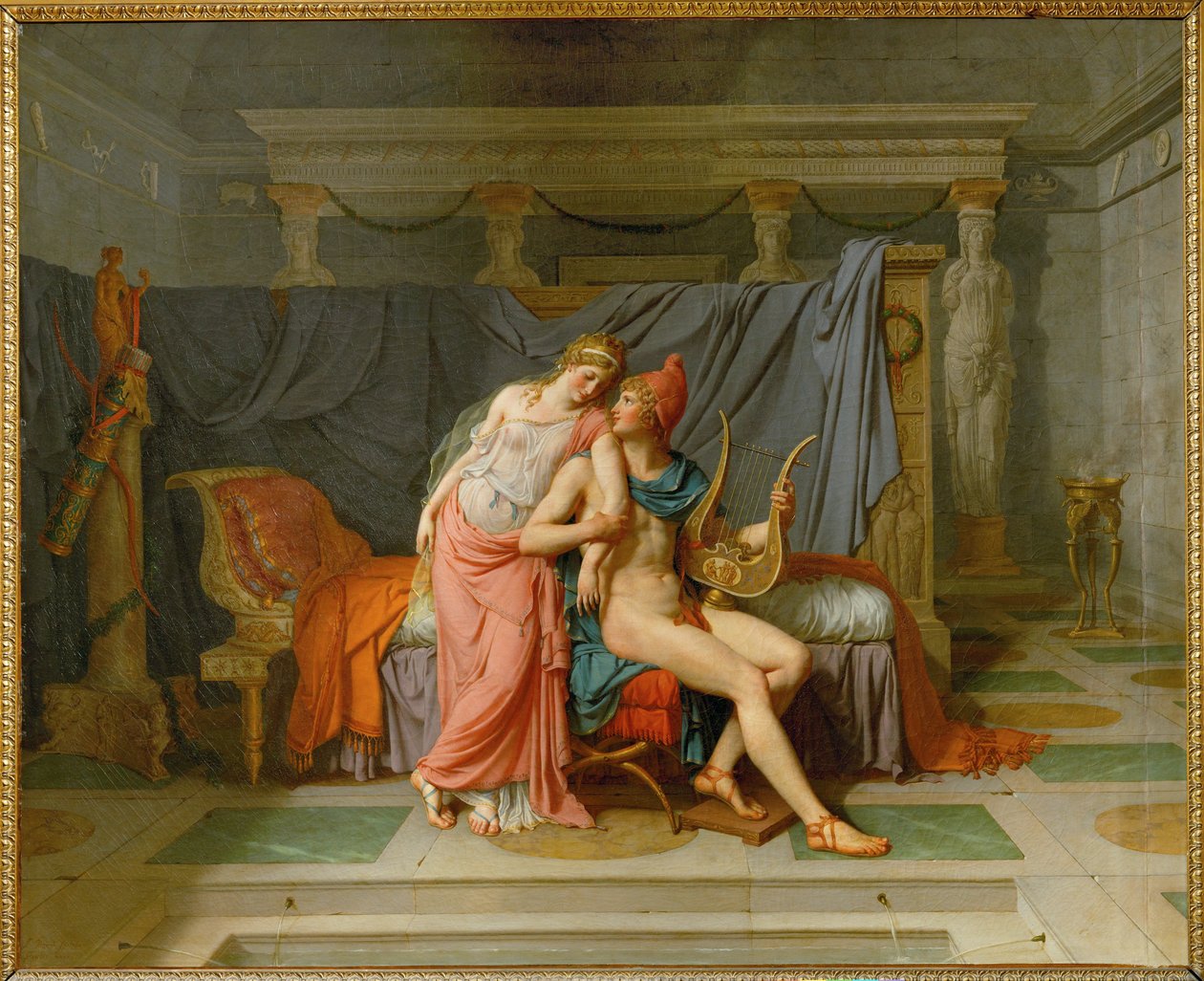 Paris och Helens kärlek... av Jacques Louis David