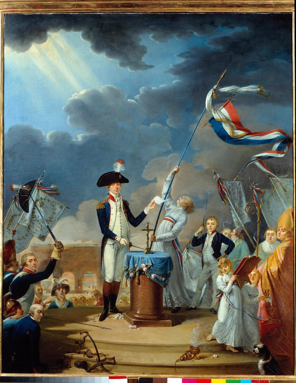 La Fayettes ed (Lafayette) vid federationens högtid den 14 juli av Jacques Louis David