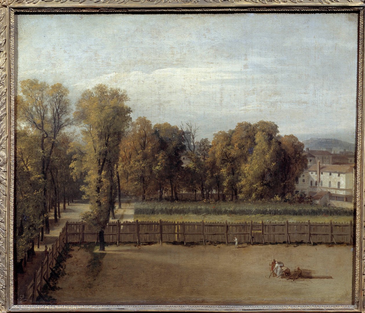Utsikt över Luxemburgträdgården i Paris Målning av Louis David (1748-1825). 1794. Sön. 0,55 x 0,65 av Jacques Louis David