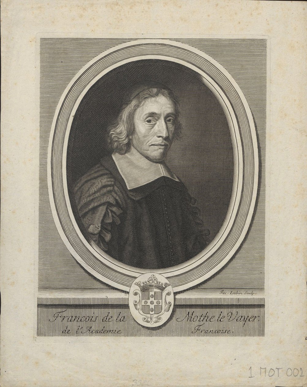 Porträtt av Francois de La Mothe le Vayer 1588-1672, ca. 1695 av Jacques Lubin