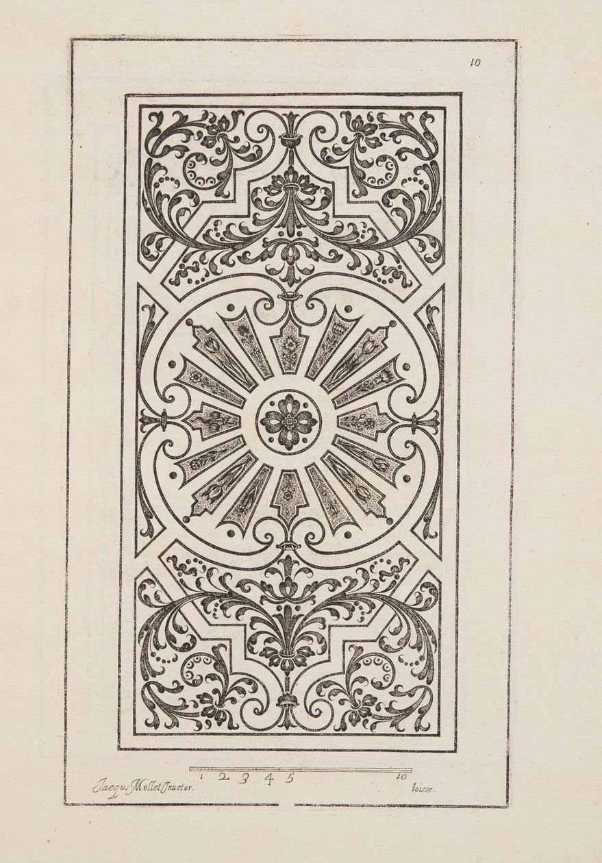 Design för Parterre, från Theatre des Plans et Jardinages, pub.1652 (gravyr) av Jacques Mollet