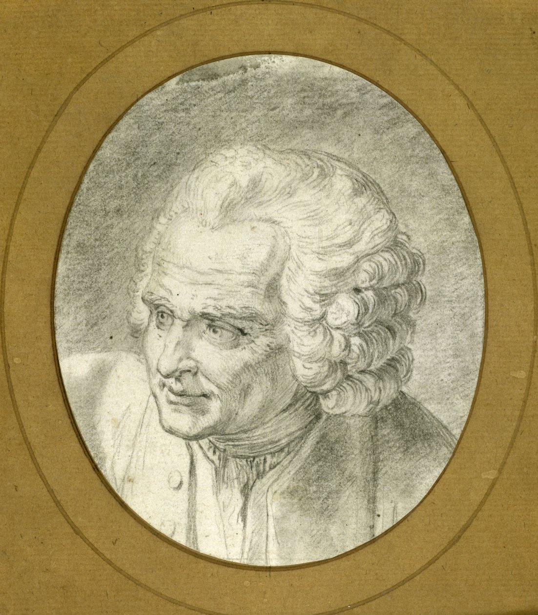 Porträtt av Jean-Jacques Rousseau 1712-1778, 1775. av Jacques Philippe Caresme