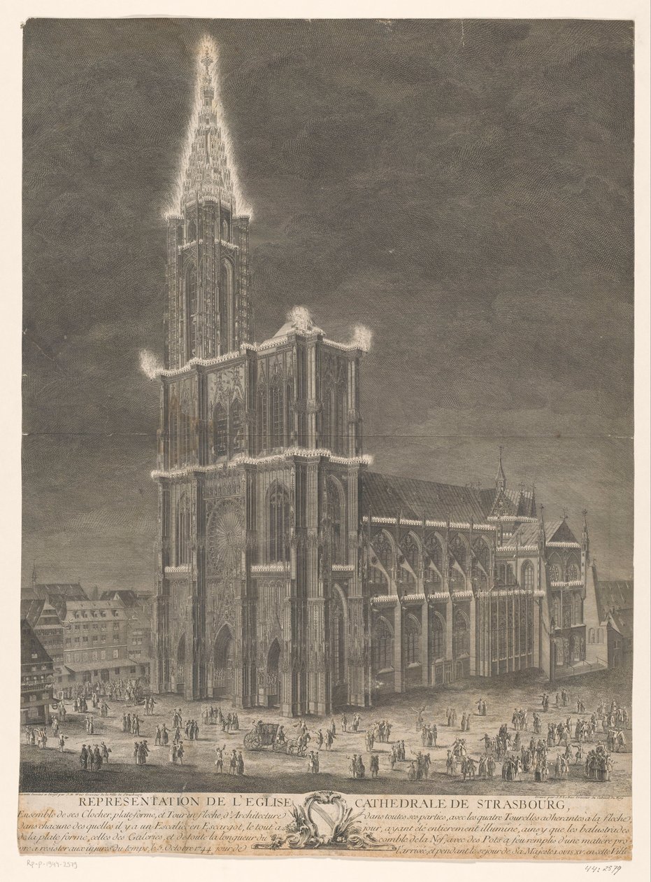 Utsikt över Strasbourgs katedral Représentation de l