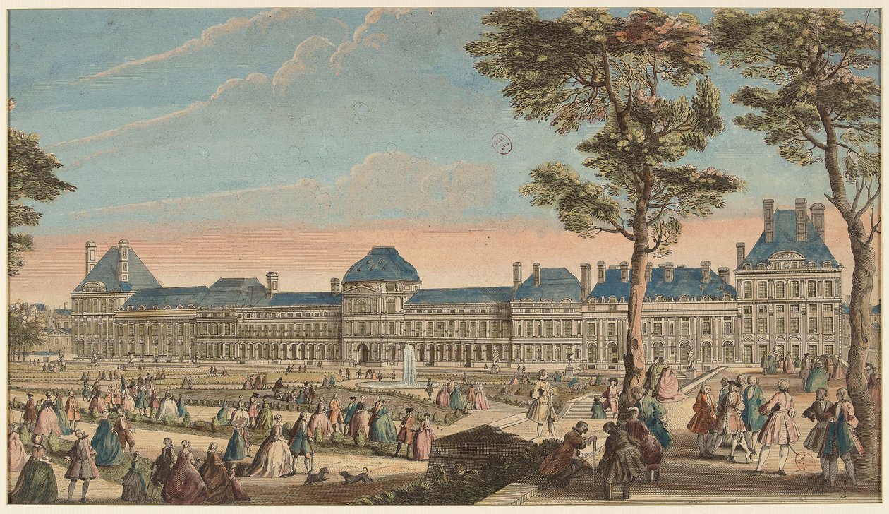 Promenaderna vid Tuileriernas palats av Jacques Rigaud