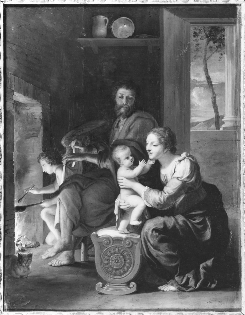 Den heliga familjen, efter 1650 (olja på koppar) av Jacques Stella
