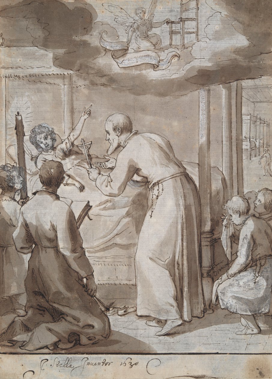 St. Philip besöker ett sjukhus av Jacques Stella
