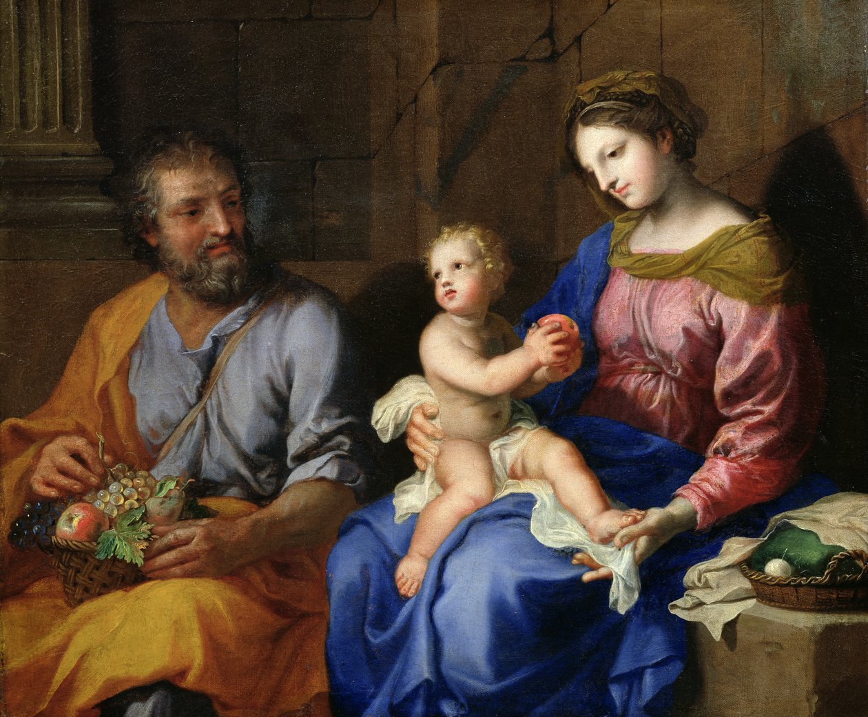 Den heliga familjen av Jacques Stella
