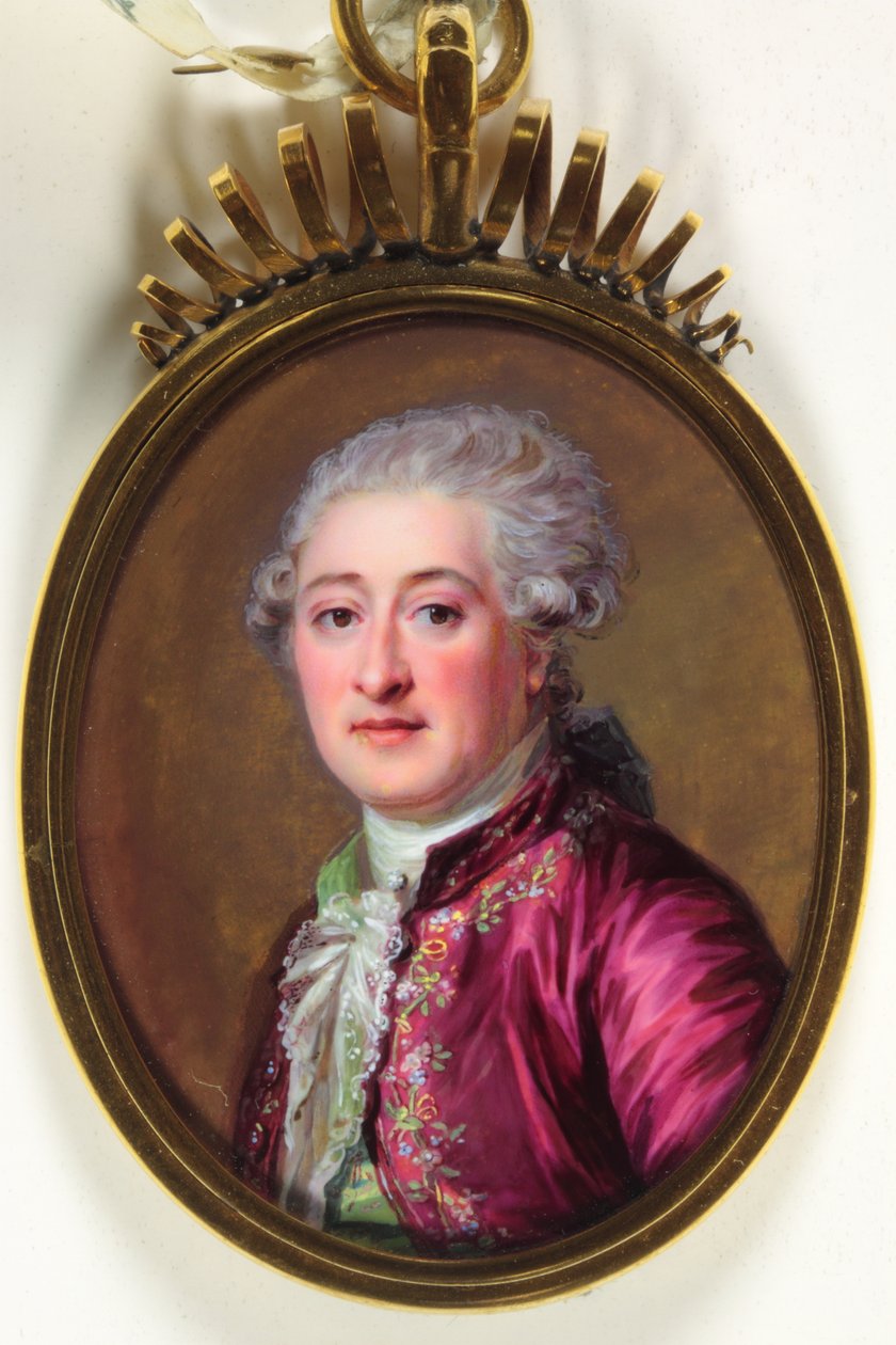 En gentleman som heter Louis-Jean Marie de Bourbon, Duc de Penthievre (emalj) av Jacques Thoron