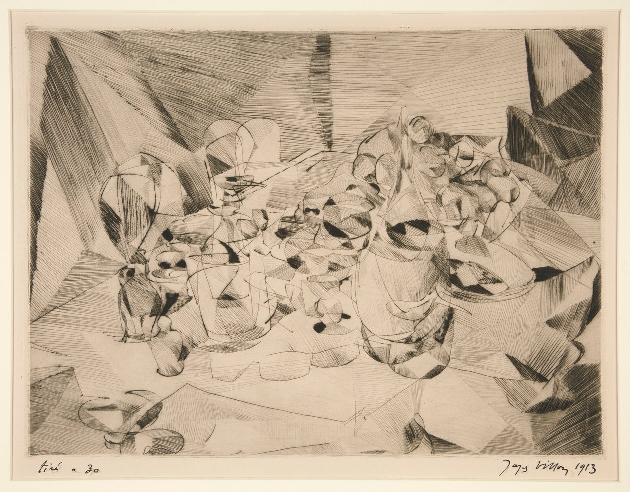 La table servie (Det dukade bordet) av Jacques Villon