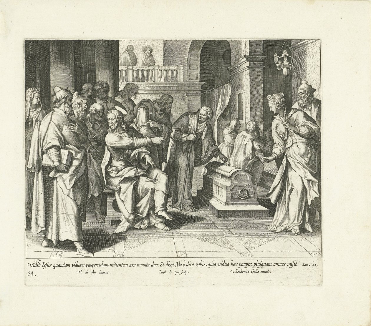 Den fattiga änkans generositet Vita, passio et resvrrectio Iesv Christi (serietitel) Life, Passion and Resurrection of Christ (serietitel) av Jacques de Bie