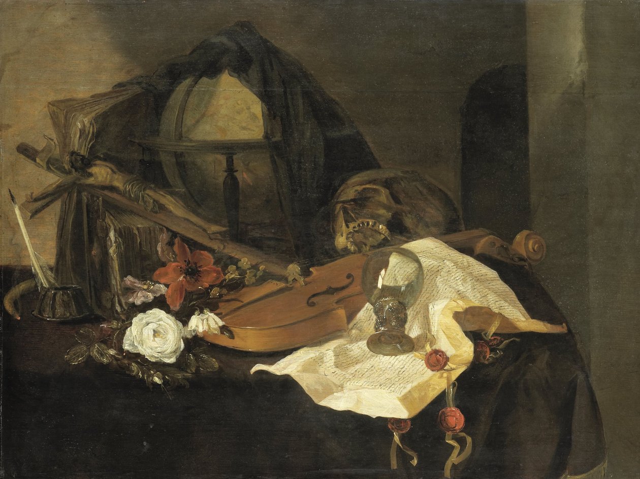 Vanitas stilleben av Jacques de Claeuw