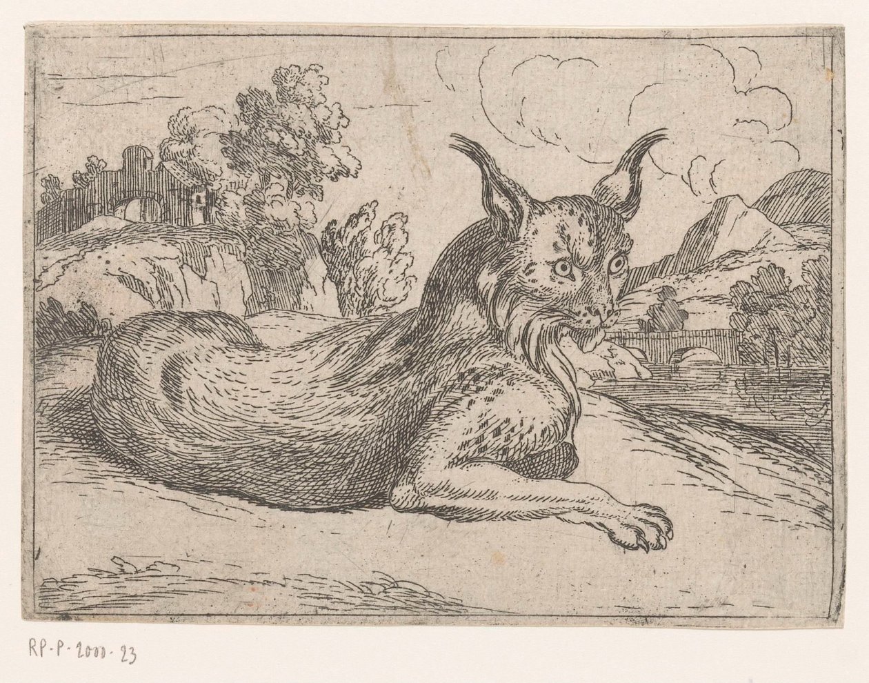 Lodjur Djur i landskap (serietitel) av Jacques de Fornazeris (attributed to)
