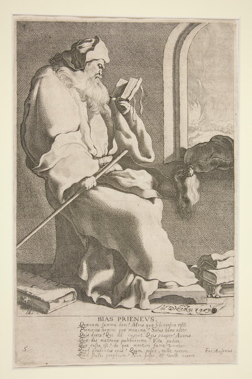 Bias Prieneus, #5 från serien The Seven Wise Men of Greece av Jacques de Gheyn III