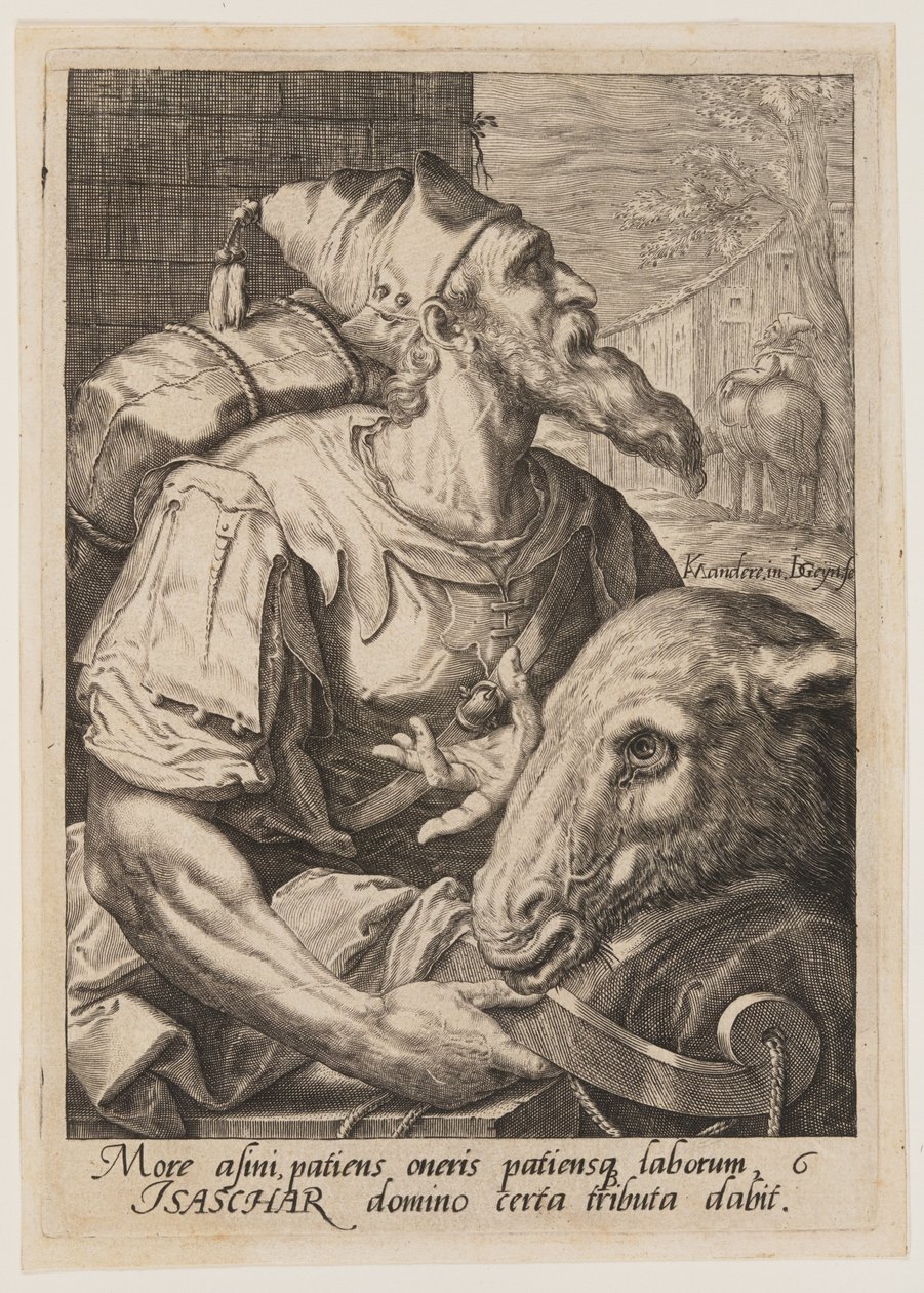 Issachar, från Jakobs tolv söner av Jacques de Gheyn II