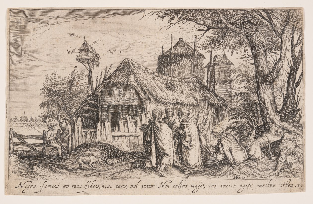 Landskap med romer, från Landskap av Jacques de Gheyn II
