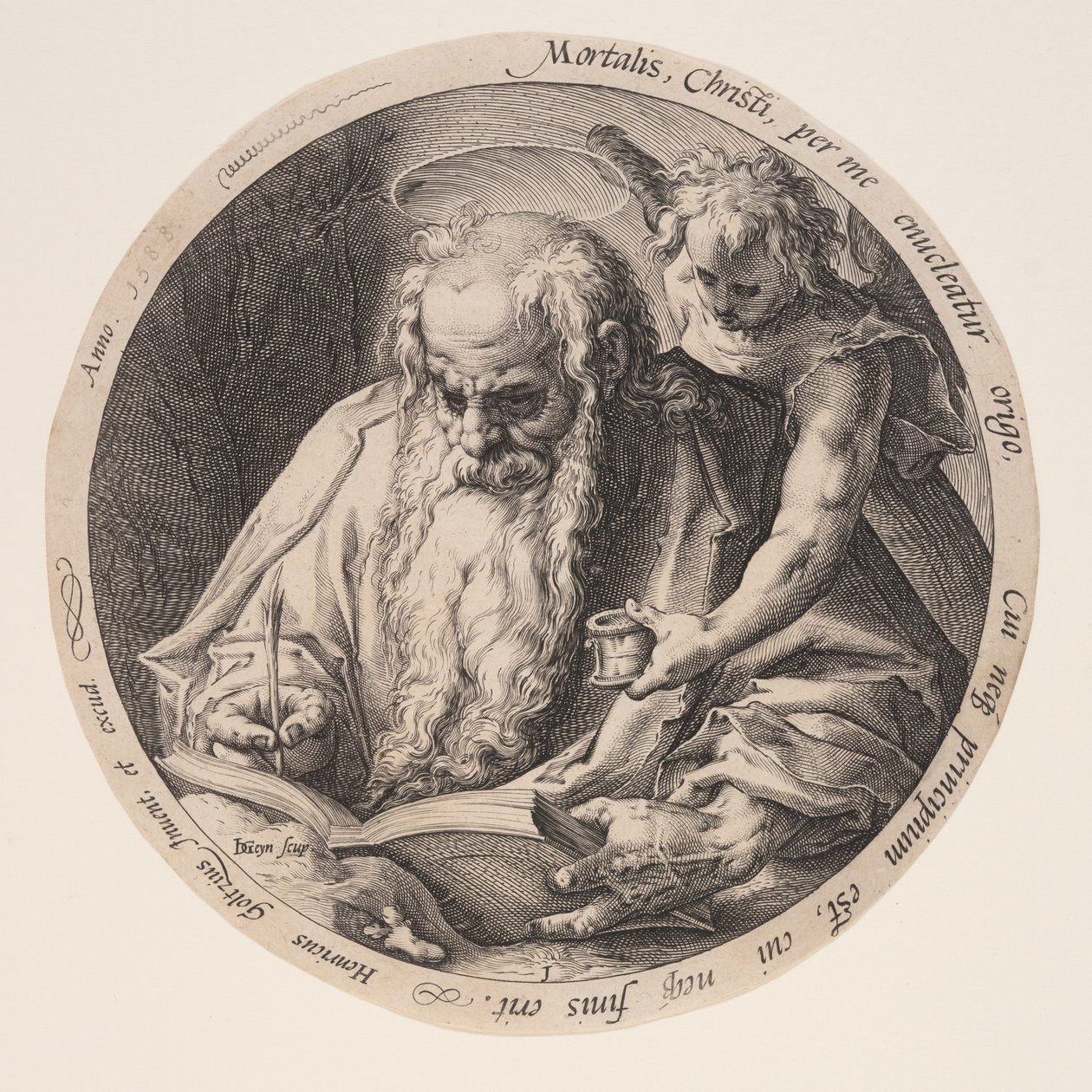 Matteus, från Evangelisterna av Jacques de Gheyn II