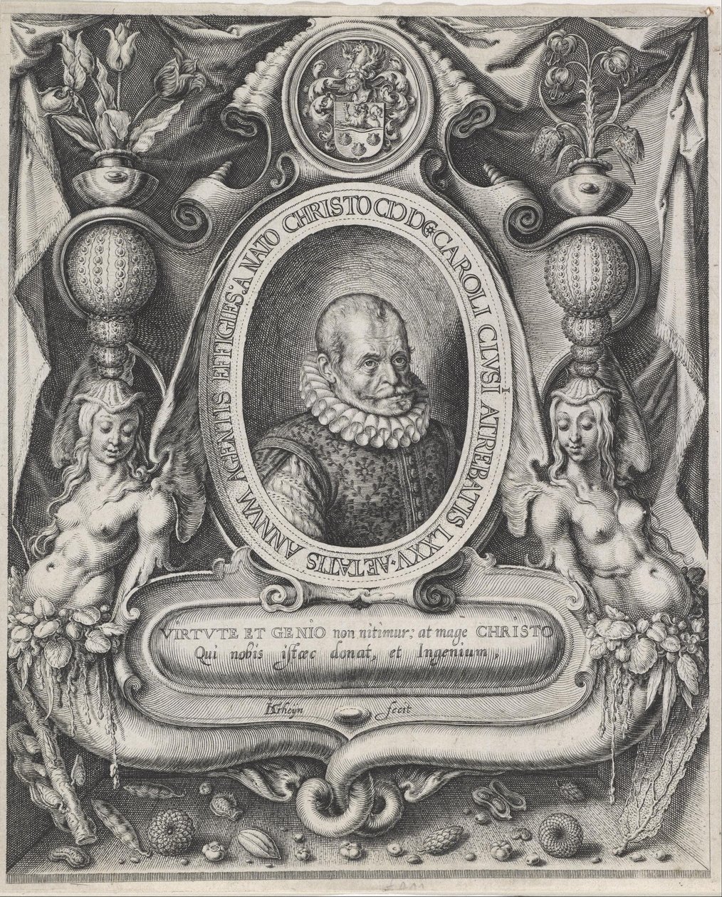 Porträtt av Carolus Clusius (Charles de l