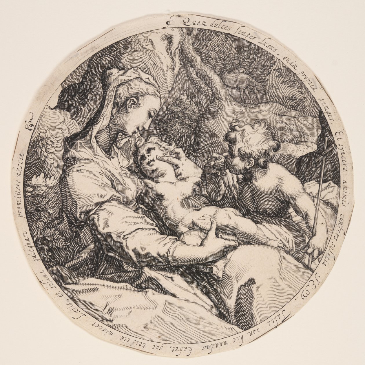 Jungfru Maria med barnet och Johannes Döparen av Jacques de Gheyn II