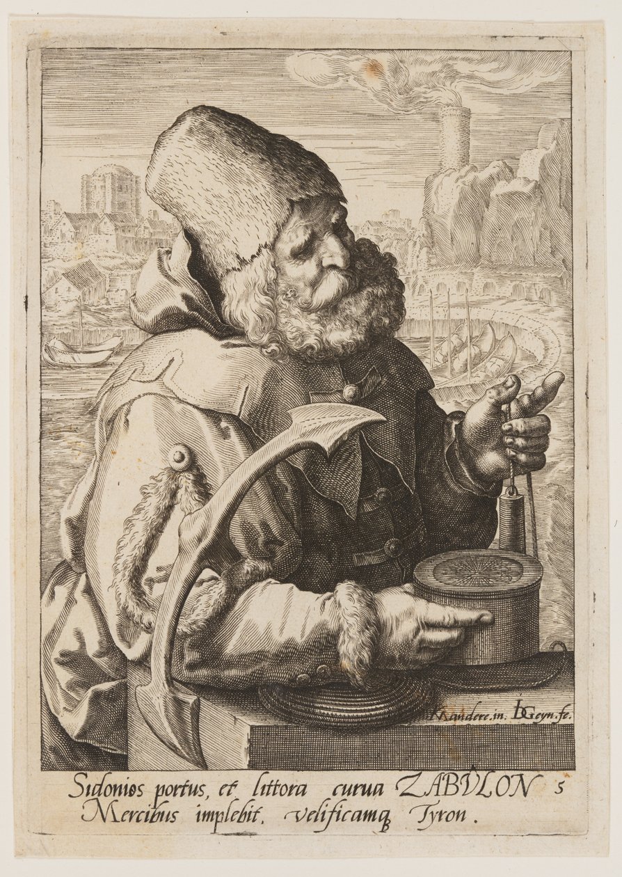 Zebulon, från Jakobs tolv söner av Jacques de Gheyn II