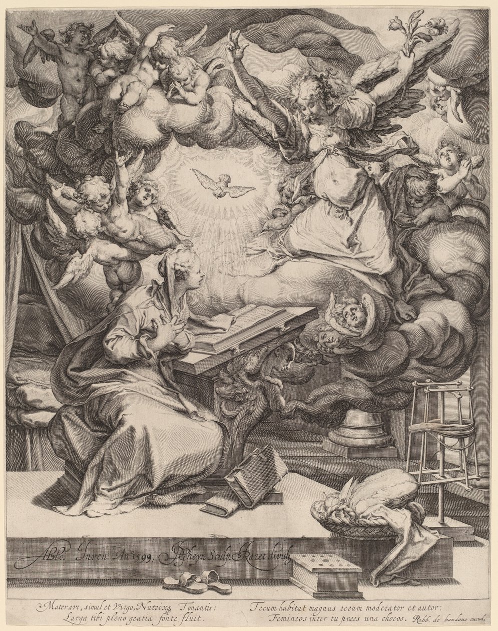 Bebådelsen av Jacques de Gheyn II after Abraham Bloemaert
