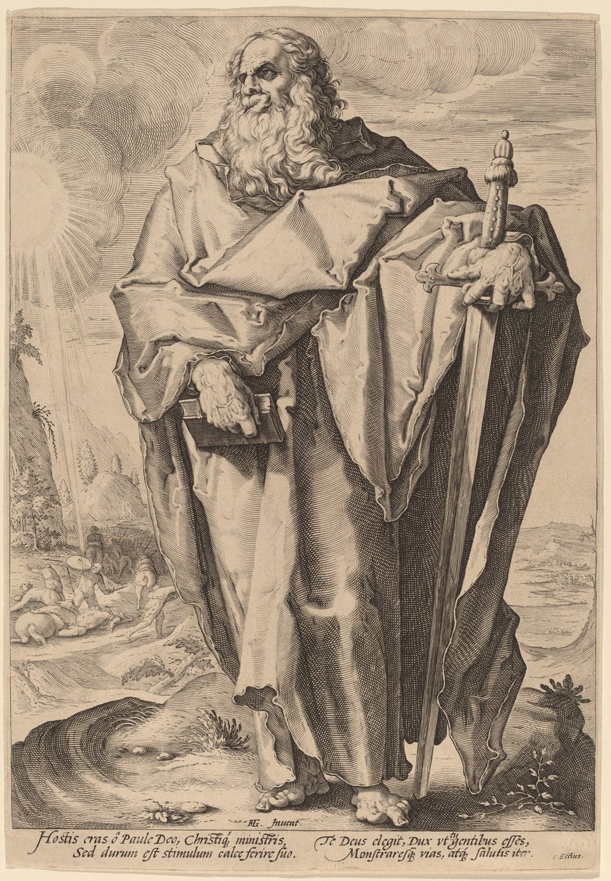 Sankte Pär av Jacques de Gheyn II, after Hendrik Goltzius