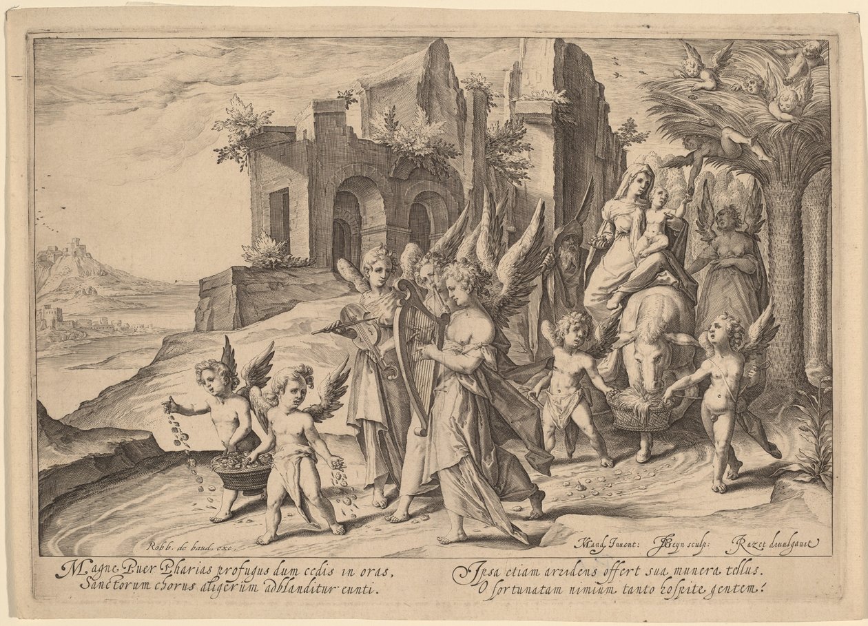 Återvänd från flyget till Egypten av Jacques de Gheyn II, after Karel van Mander I