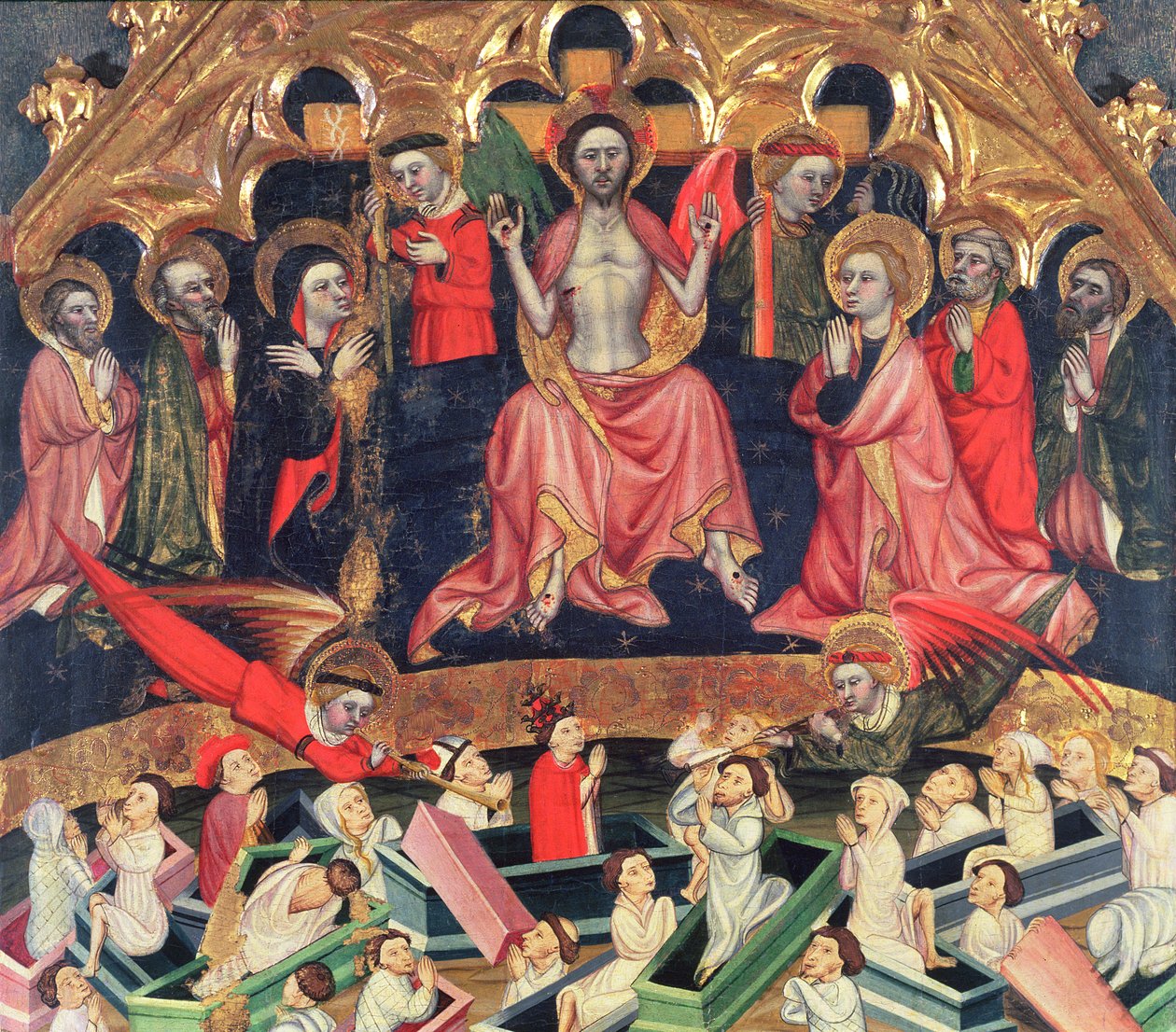 Den sista domen från altartavlan vid den gamla kyrkan Sant Salvador d