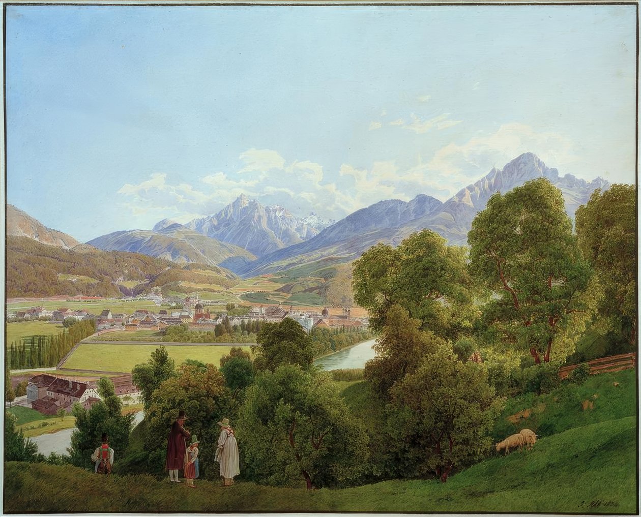 Utsikt över Innsbruck av Jakob Alt