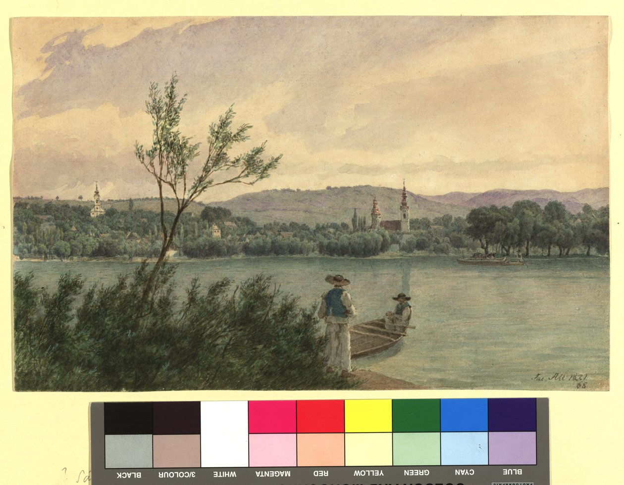 Donauarm med Kamenitz vid Peterwardein av Jakob Alt