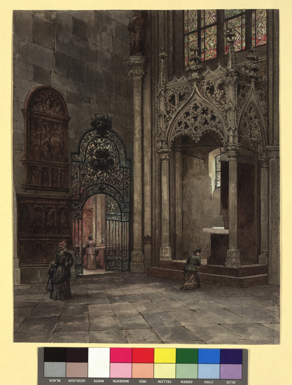 Gotisk baldakin i Sankt Stefanskyrkan framför Korskapellet av Jakob Alt