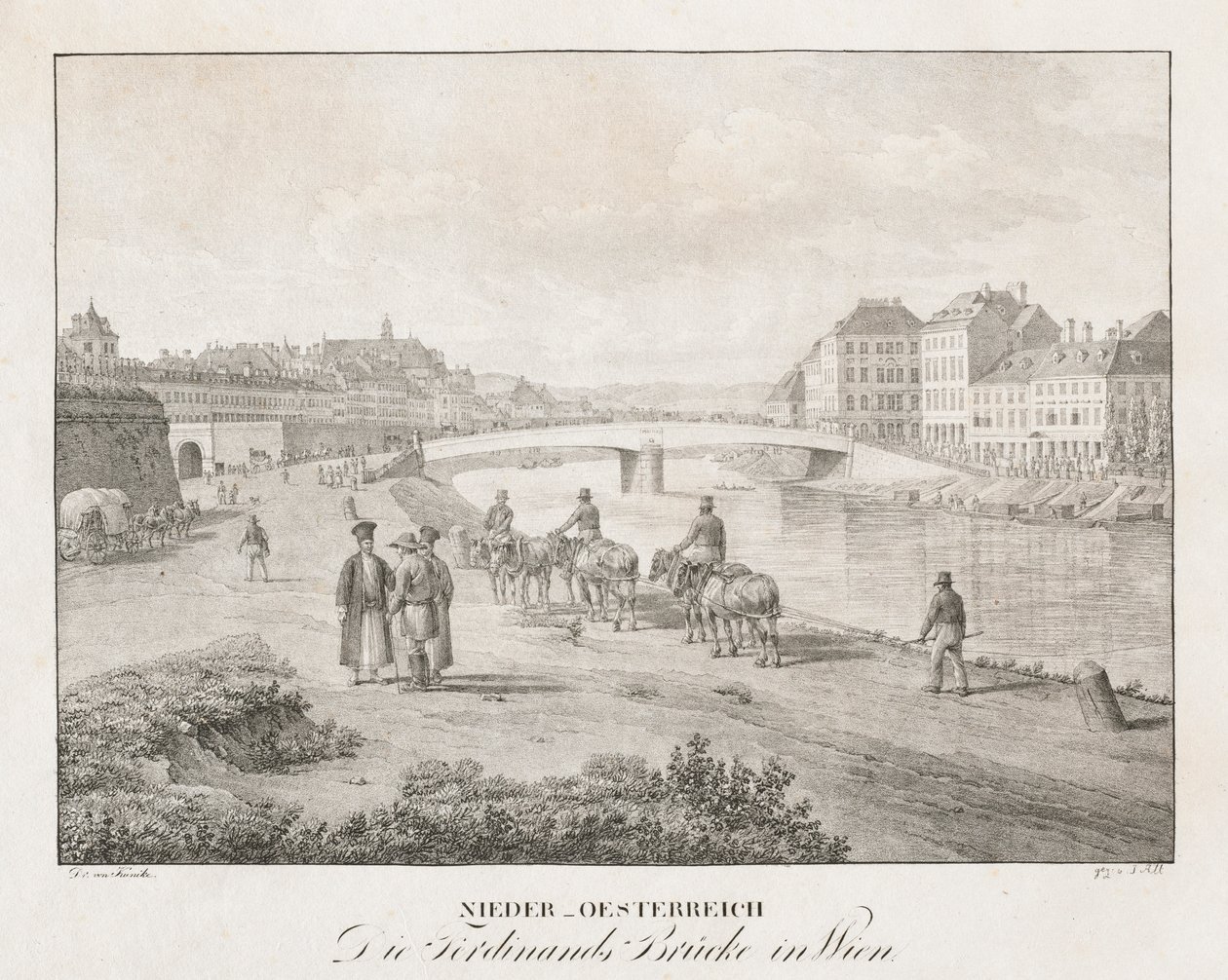 Nedre Österrike, Ferdinand-bron i Wien. av Jakob Alt