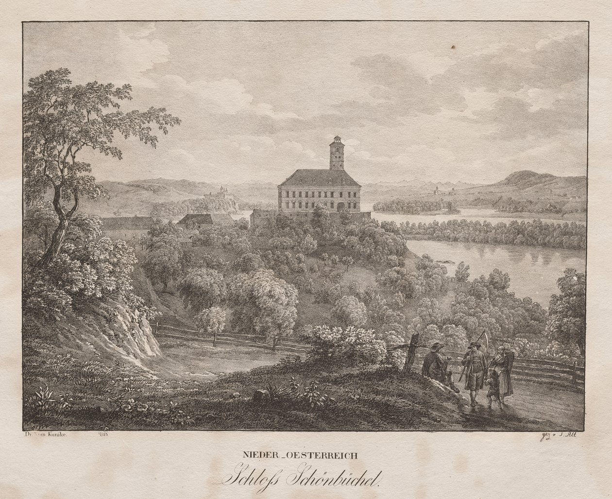 Nedre Österrike, Schöbüchel slott av Jakob Alt