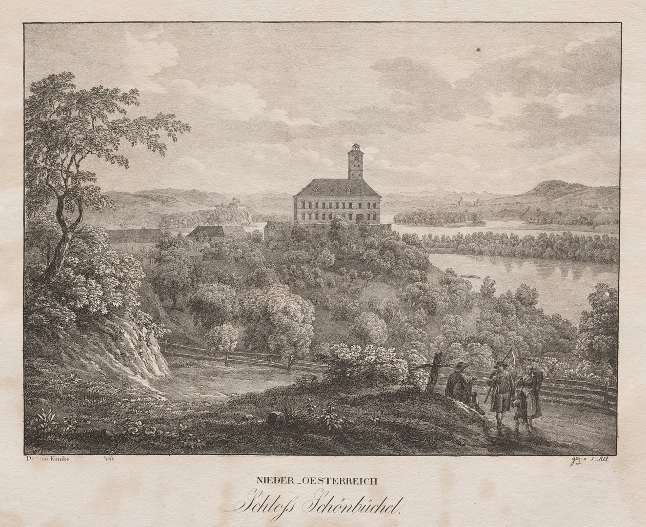 Nedre Österrike, Schöbüchel slott av Jakob Alt