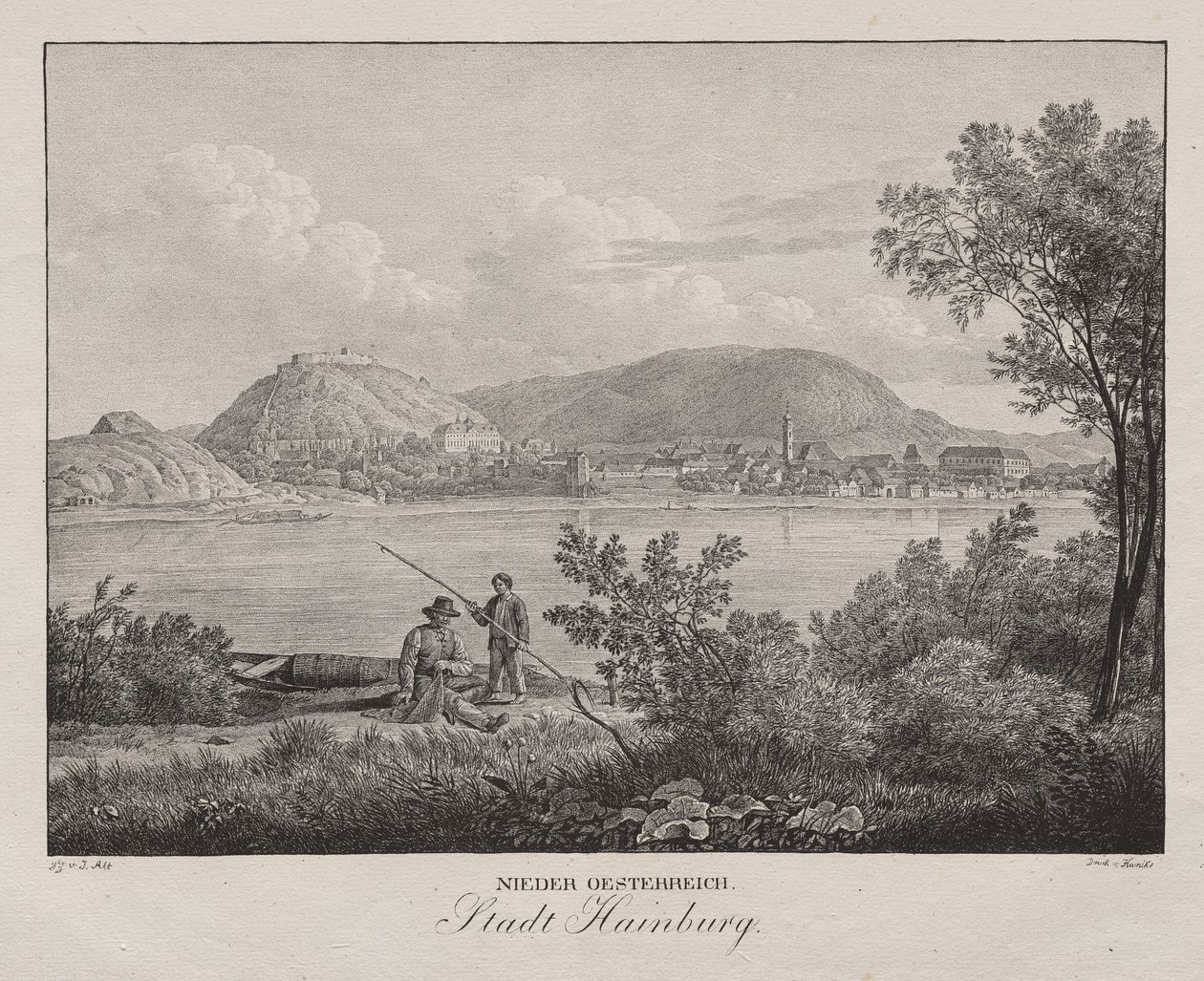 Nieder-oesterreich, Stadt Hainburg av Jakob Alt