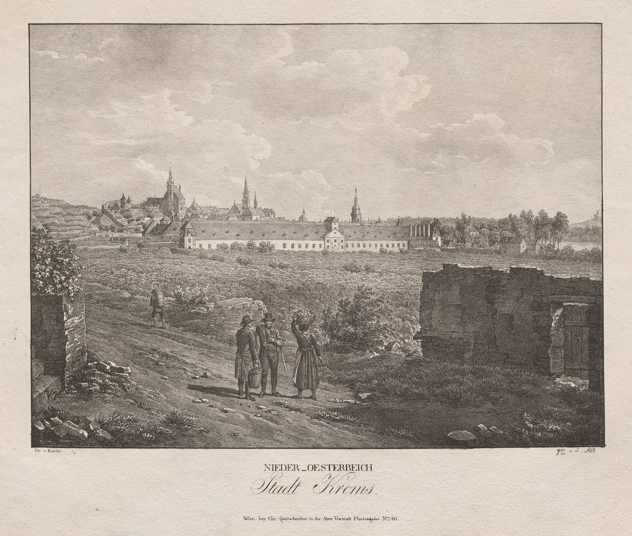 Niederösterreich, stad Krems av Jakob Alt
