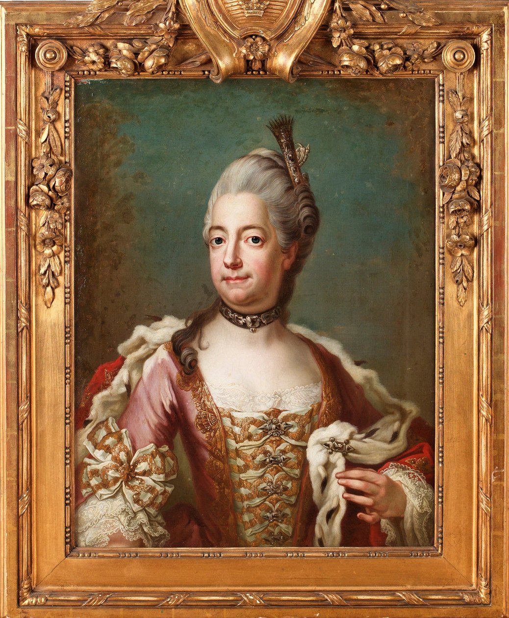 Louise Ulrique (Louise-Ulrique) av Preussen (1720-1782), Sveriges drottning - Målning av Jakob Bjoerk (1726-1793), olja på duk, 73x55 cm - Louisa Ulrika av Preussen, Olja på duk av Jakob Bjoerk - Privat samling av Jakob Björk