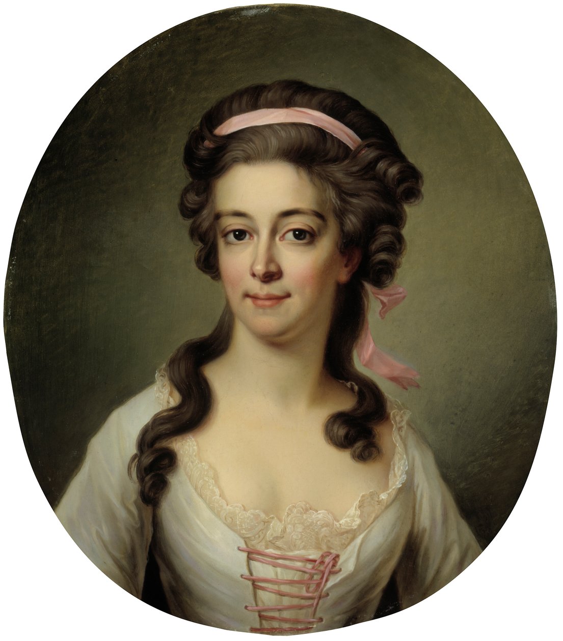 Porträtt av grevinnan Maria Eleonora Lewenhaupt, född Koskull 1765-1823. av Jakob Björk