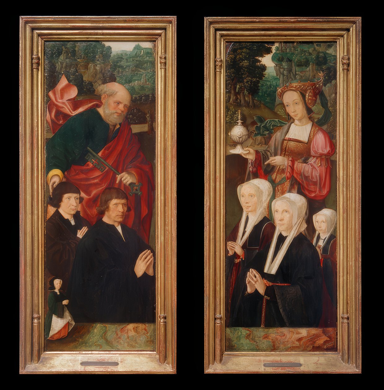 Givarfigurer med St. Peter med nyckel av Jakob Cornelisz