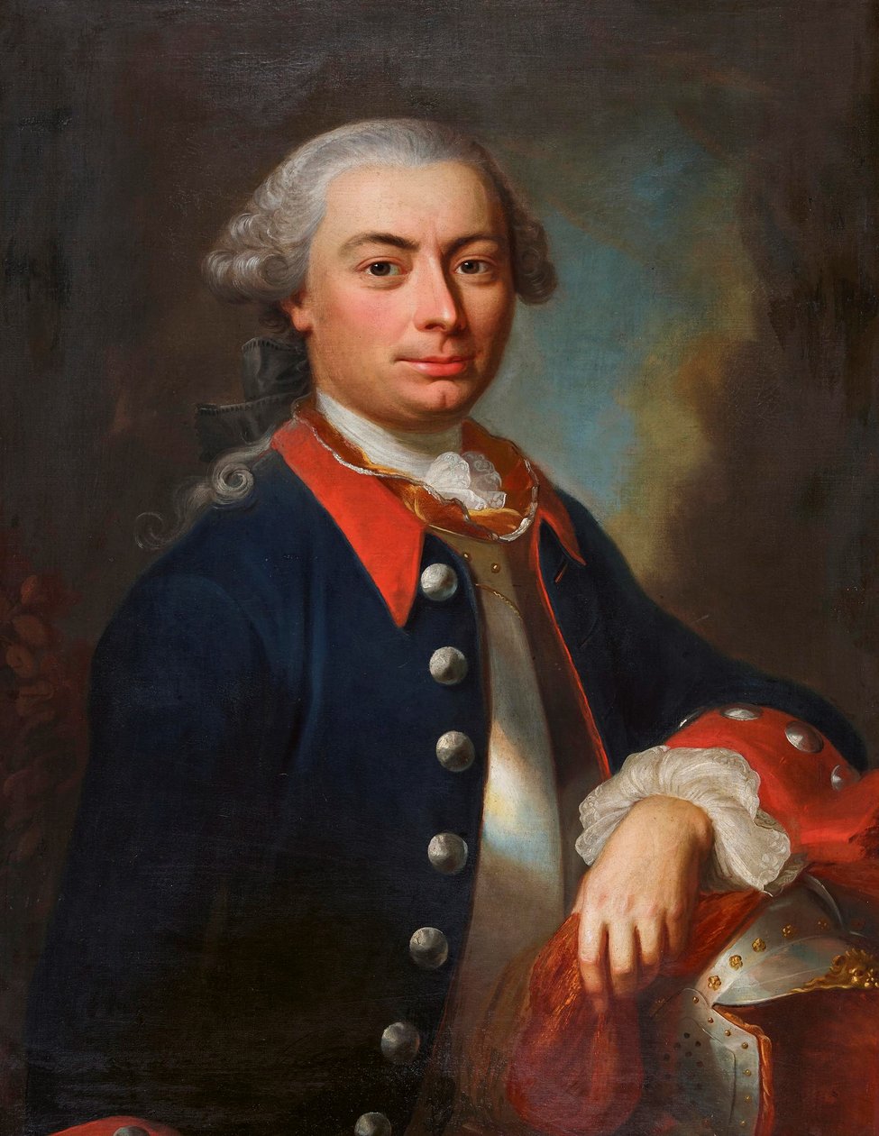 Porträtt av Friedrich von Luternau (1727-1797). av Jakob Emanuel Handmann