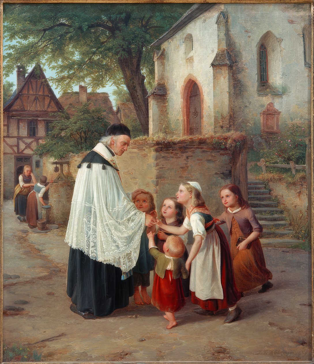 Byns pastor av Jakob Fürchtegott Dielmann