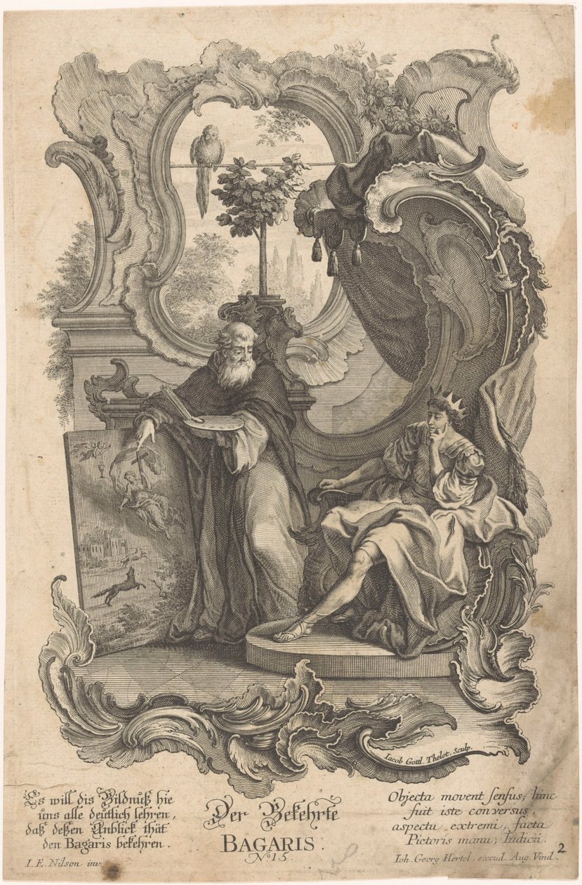 Bagaris konvertiten Der Bekehrte Bagaris (titel på objekt) Apelles och Bagaris (serietitel) av Jakob Gottlieb Thelott