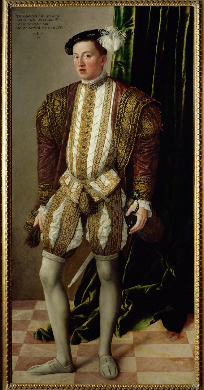 Ärkehertig Ferdinand av Tyrolen, son till kejsar Ferdinand I ... (målning på duk) av Jakob Seisenegger