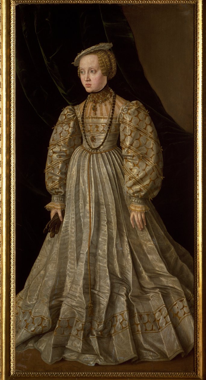 Porträtt av Anne av Österrike (eller Anne av Habsburg) (målning av Jakob Seisenegger