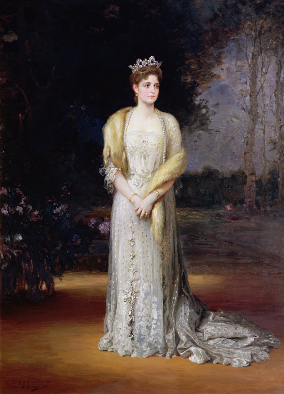 Porträtt av kejsarinnan Alexandra Fjodorovna, 1914 av Jakov Jakovlevich Veber