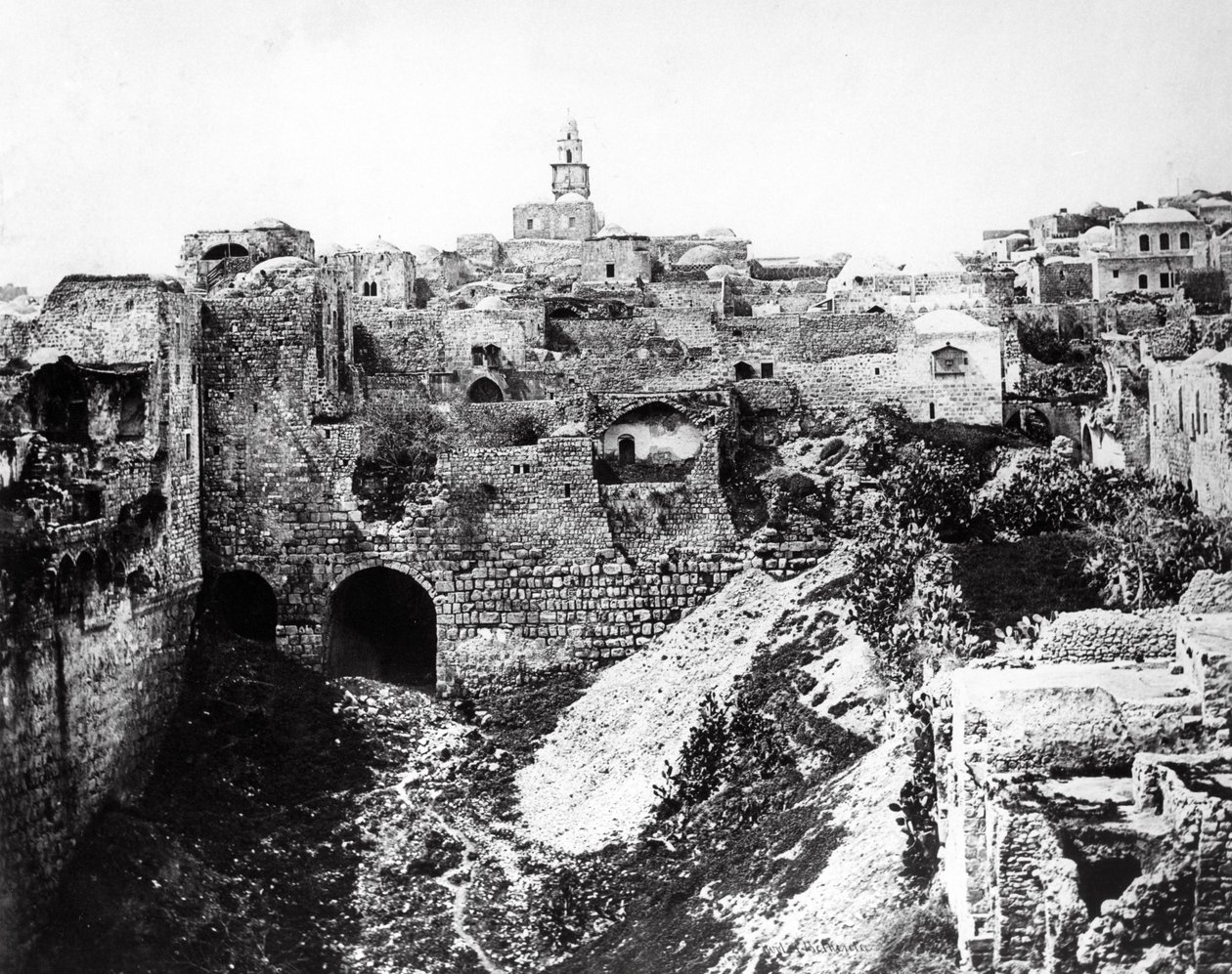 Bethesdas bassäng, 1857 av Felice Beato
